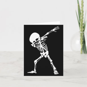 Dabbing Skeleton Shirt - Funny Halloween Dab Skull Card