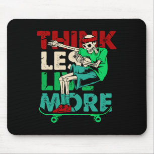 Dabbing Skeleton Skateboarder Skater Deck Skateboa Mouse Pad