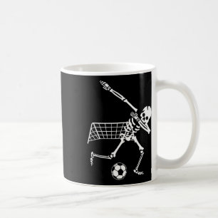 Dabbing Skeleton Soccer Humour Funny Halloween Gif Coffee Mug