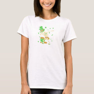 Dabbing Skeleton St Patricks Day Boys Kids Leprech T-Shirt