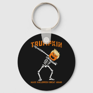 Dabbing Skeleton Trump Trumpkin Make Halloween Gre Key Ring