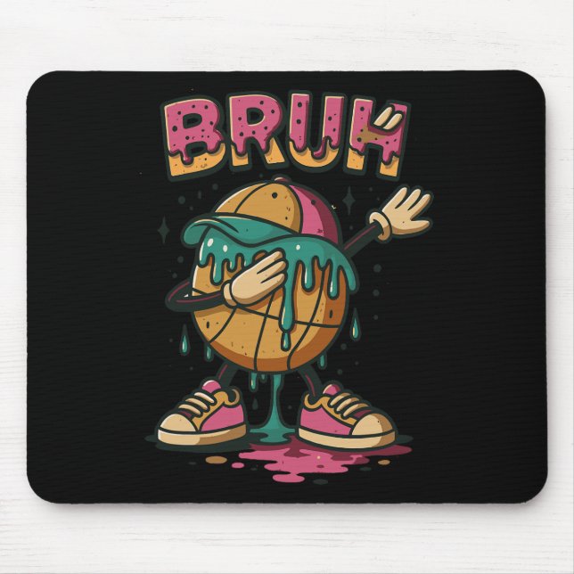 Dabbing Sketll Drip Bruh Sketll Drip Ice+cream Ck  Mouse Pad (Front)