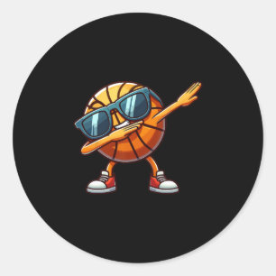 Dabbing Sketll Ll Kids Boys Men Funny Sketll Classic Round Sticker