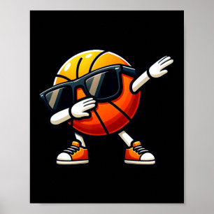 Dabbing Sketll Sports Player Sketll Team Game Love Poster