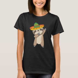 dabbing Sloth Cinco De Mayo süße Tiere Mexico T-Shirt