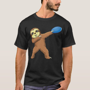 Dabbing Sloth Dab Disc Golf Girls Womens T-Shirt