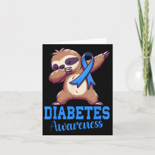 Dabbing Sloth Diabetes Awareness Sloth Diabetes Bl Card