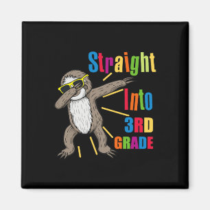 Dabbing Sloth Straight Into 3rd Third Grade First  Magnet