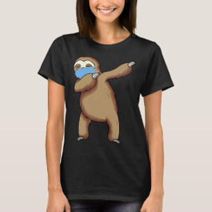 Dabbing Sloth With Face Mask T-Shirt