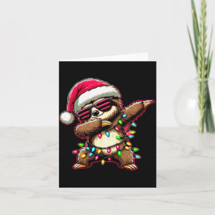 Dabbing Sloth Xmas For Kids Boys Girl Sloth Lover  Card