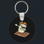 Dabbing Smore Marshmallow Cute Dab Dance Camping C Key Ring<br><div class="desc">Dabbing Smore Marshmallow Cute Dab Dance Camping Camper Gift</div>
