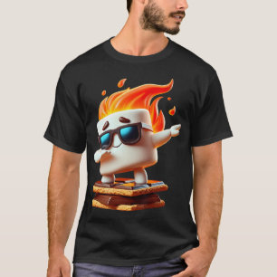 Dabbing Smore Marshmallow Cute Dab Dance Camping C T-Shirt