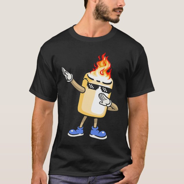 Dabbing Smores Marshmallow Dab Dance Camping T-Shirt (Front)