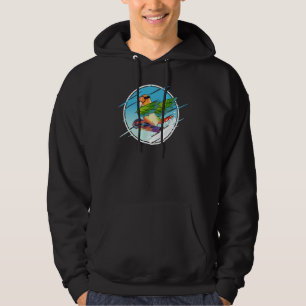 Dabbing Snowboard Parrot I Green Cheek Pineapple C Hoodie