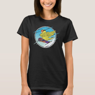 Dabbing Snowboard Parrot I Yellow Parrotlet T-Shirt