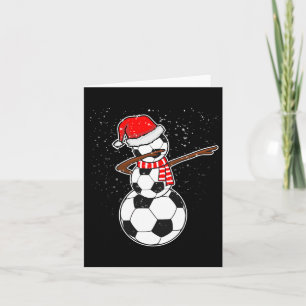 Dabbing Snowman Soccer  Card