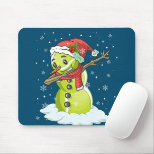 Dabbing Snowman Tennis Ball Tee Christmas Xmas Mouse Pad