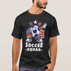 Dabbing Soccer Ball American Flag Soccer Squad 1 T-Shirt