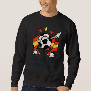 Dabbing Soccer Ball Spanish Flag Soccer Squad Sweatshirt