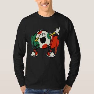 Dabbing Soccer Ball Tee Italy Flag Italian Footbal