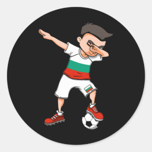 Dabbing Soccer Boy - Bulgaria Jersey Bulgarian Foo Classic Round Sticker