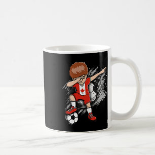 Dabbing Soccer Boy - Canada Jersey Canadian Soccer Coffee Mug