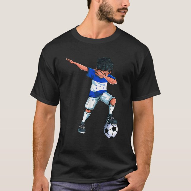 Dabbing Soccer Boy Honduras Honduran Football for  T-Shirt (Front)
