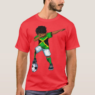 Dabbing Soccer Boy Jamaica - Jamaican Football Gif T-Shirt