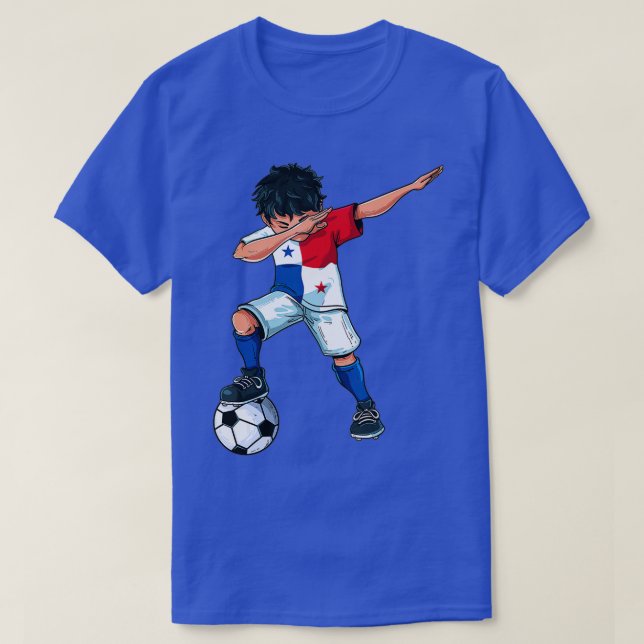 Dabbing Soccer Boy Panama Panamanian Football Gift T-Shirt (Design Front)
