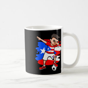 Dabbing Soccer Boy Puerto Rico Fans Jersey Puerto Coffee Mug