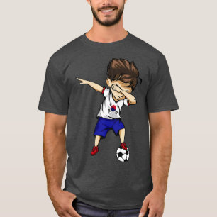 Dabbing Soccer Boy South Korea Jersey  Korean Foot T-Shirt