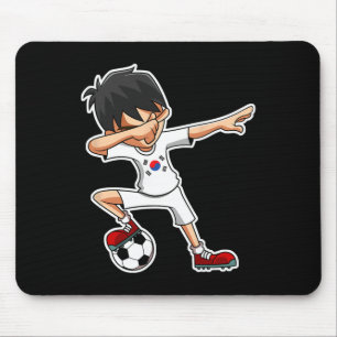 Dabbing Soccer Boy South Korea Jersey, Korean Kids Mouse Pad