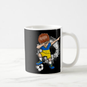 Dabbing Soccer Boy - Ukraine Jersey Ukrainian Foot Coffee Mug