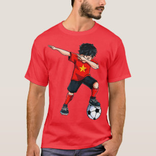 Dabbing Soccer Boy Vietnam Vietnamese Football Gif T-Shirt