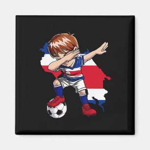 Dabbing Soccer Costa Rican Jersey Boy Costa Rica F Magnet