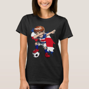 Dabbing Soccer Costa Rican Jersey Boy Costa Rica F T-Shirt