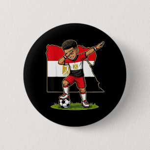 Dabbing Soccer Egypt Jersey Boy Egyptians Boys 6 Cm Round Badge