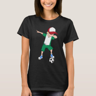 Dabbing Soccer For Boys Nigeria Nigeria Football T-Shirt