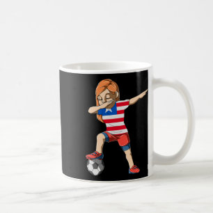 Dabbing Soccer Girl Liberia Jersey Liberian Coffee Mug