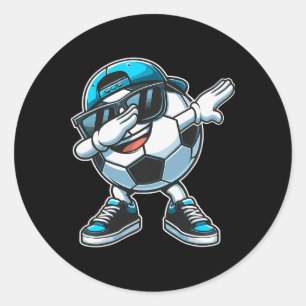Dabbing Soccer Ll Boys Player Classic Round Sticker