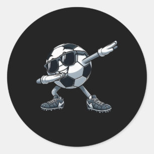 Dabbing Soccer Ll Funny Soccer Men Boys Kids Classic Round Sticker
