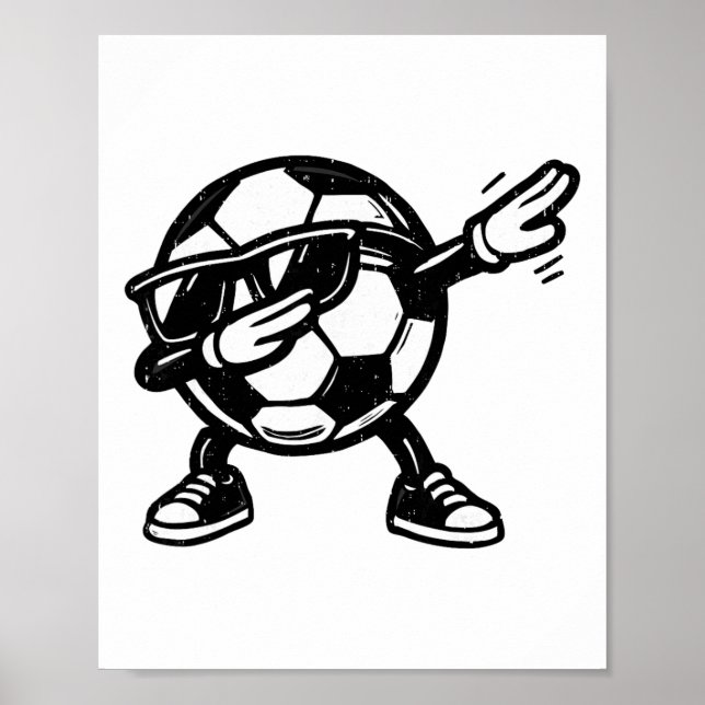 Dabbing Soccer Ll Funny Sport Player Dab Dance Foo Poster (Front)