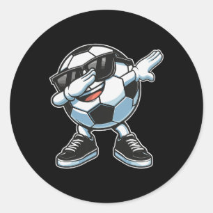 Dabbing Soccer Ll Player Classic Round Sticker