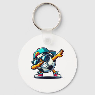Dabbing Soccer Ll Player Key Ring