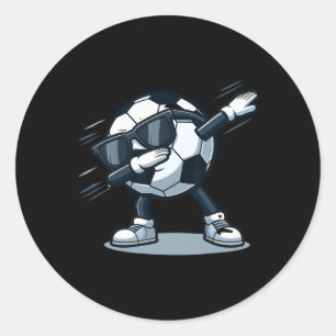 Dabbing Soccer Ll Shirt Funny Boys Men Women Sport Classic Round Sticker