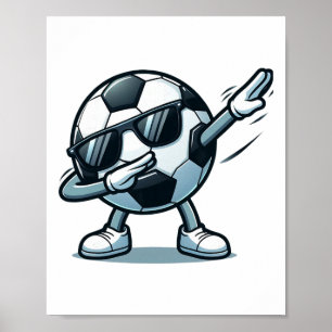 Dabbing Soccer Ll Shirt Funny Boys Men Women Sport Poster