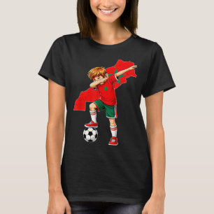 Dabbing Soccer Morocco Jersey Boy Moroccans Boys T-Shirt