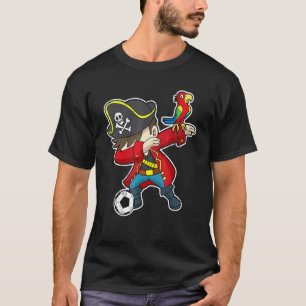 Dabbing Soccer Pirate Kids Boys Girls Youth T-Shirt