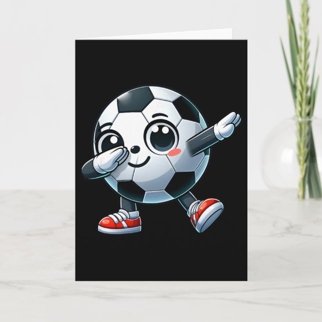 Dabbing Soccer Player Lover Cute Toddler Kids Boys Card (Front)