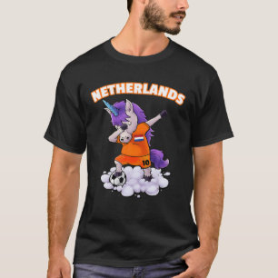 Dabbing Soccer Unicorn Netherlands Jersey - Dutch T-Shirt